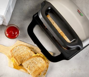 Sendvičovač na 2 XL sendviče - nerez - DOMO DO9195C, Příkon: 900W, nerez
