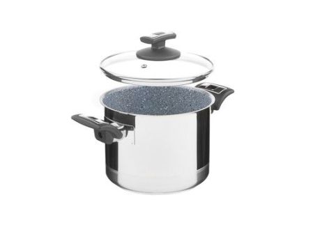 Hrnec CERAMMAX PRO COMFORT s poklicí, průměr 18 cm, objem 3.0 l, keramický povrch šedý granit