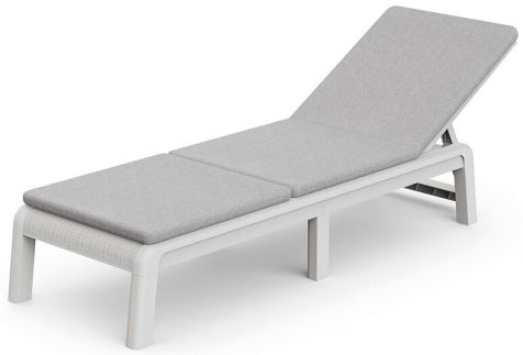 ATLAS (MALLORCA) lehátko s poduškou - šedá/světle šedá