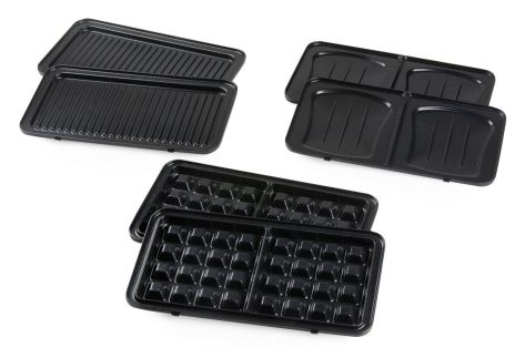 Sendvičovač - Gril - Vaflovač - 3v1 - bílý - DOMO DO9277C, příkon 1 100 W, termostat, bílá barva