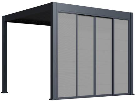 posuvná ZÁSTĚNA 3 m pro bioklimatickou pergolu - šedočerná