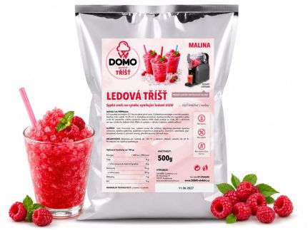 Směs na výrobu ledové tříště s malinovou příchutí - DV-LTMALINA, Malina, 500g, bez lepku, bez GMO, bez chemických barviv