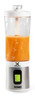 Aku smoothie mixér X-Power to go 120W - bílý - DOMO DO752BL, Příkon:120 W, Objem: 600 ml, USB dobíjení, dlouhá výdrž baterie
