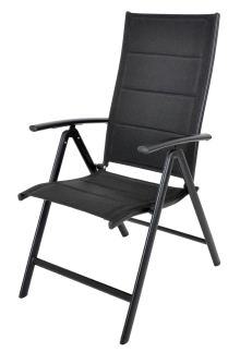  ZWC-235 zahradní polohovací křeslo hliníkové - černá