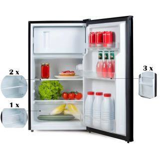 Lednice s mrazákem uvnitř - černá - PRIMO PR145FR, Objem 67+13 litrů, Třída: E