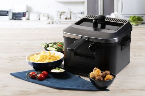 Fritéza s vyjímatelnou nádobou - 4 litry - DOMO DO545FR, Objem: 4 l, Příkon: 2000 W, Vyjímatelná nádoba