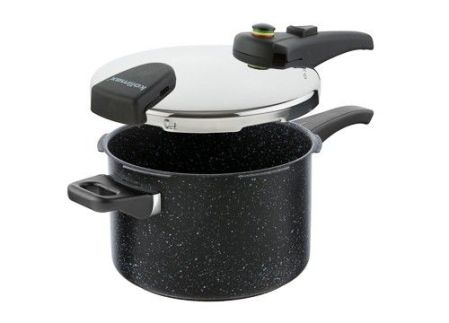 Tlakový hrnec BIOMAX s BIO ventilem, průměr 22 cm, objem 6.0 l, BLACK GRANITEC