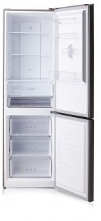 Lednice kombinovaná s mrazákem - šedá - DOMO DO986BFK, Objem chladničky: 243 l, Objem mrazáku: 104 l, Třída: E