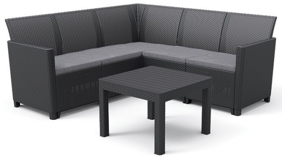 CLAIRE 5 SEAT CORNER set  - grafit