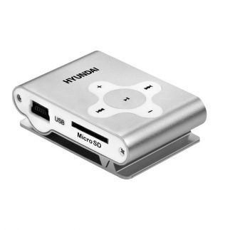 MP3 přehrávač Hyundai MP 212, micro SD slot, stříbrný
