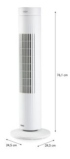 Ventilátor sloupový s dálkovým ovládáním- DOMO DO8154, 76 cm, 35 W