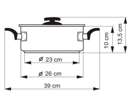 Kastrol COMFORT GREEN s poklicí, průměr 26 cm, objem 4.5 l