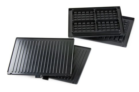 Kontaktní gril a vaflovač 2v1 - DOMO DO9287G, Keramický povrch PFAS free, Příkon: 1 800 W, Možnost otevření o 180°