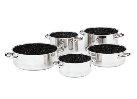 Sada nádobí CERAMMAX PRO STANDARD, 10 dílů, keramický povrch černý granit