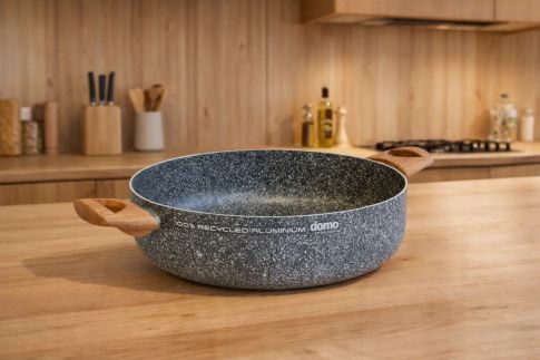 DOMO kastrol Ecopan 28 cm 4 l, GRANIT, indukce