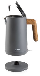Rychlovarná konvice - nerez, šedá - WOOD YOU - DOMO DO9268WK, Objem: 1,7 l, Příkon: 2 200 W