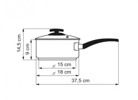 Rendlík COMFORT s poklicí a s rukojetí, průměr 18 cm, objem 2.0l