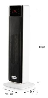 Sloupové keramické topení - DOMO DO7358H, Příkon: 2 000 W, dálkový ovladač, ECO funkce