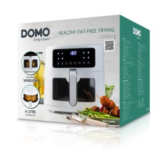 Horkovzdušná fritéza 6 l - digitální - DOMO DO1136FR, 6 L, 1500 W, průhled 