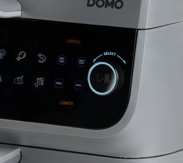 Dvojitá horkovzdušná fritéza 3,5+6,5 l - DOMO DO549FR, 2 500 W, 2 samostatné zóny, celková kapacita 10 litrů