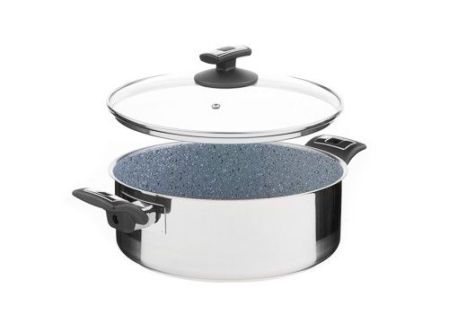 Kastrol CERAMMAX PRO COMFORT s poklicí, průměr 26 cm, objem 4.5 l, keramický povrch šedý granit