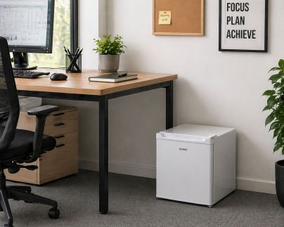 Mini lednice - bílá - DOMO DO906K/03, Objem: 41 l *, Třída: E, (š x h x v): 43,5 x 47 x 51,5 cm