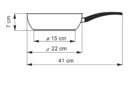 Pánev CERAMMAX PRO COMFORT, průměr 22 cm, objem 2.1 l, černý GRANIT