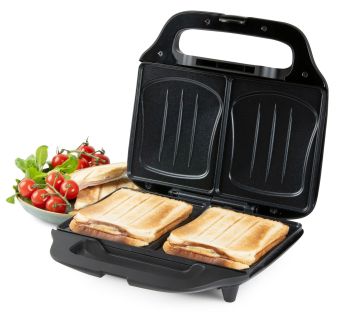 Sendvičovač na 2 XL sendviče - černý - DOMO DO9297C, Příkon: 900W