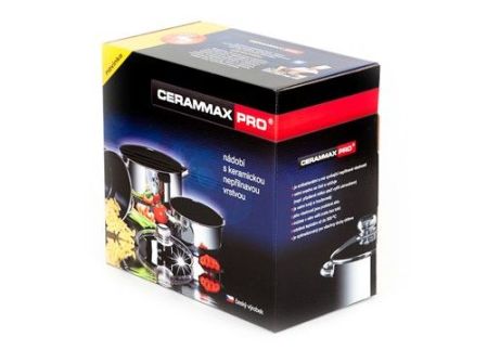 Hrnec CERAMMAX PRO STANDARD s poklicí, průměr 22 cm, objem 4.5 l, keramický povrch šedý granit