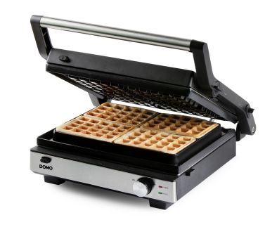 Kontaktní gril a vaflovač 2v1 - DOMO DO9287G, Keramický povrch PFAS free, Příkon: 1 800 W, Možnost otevření o 180°