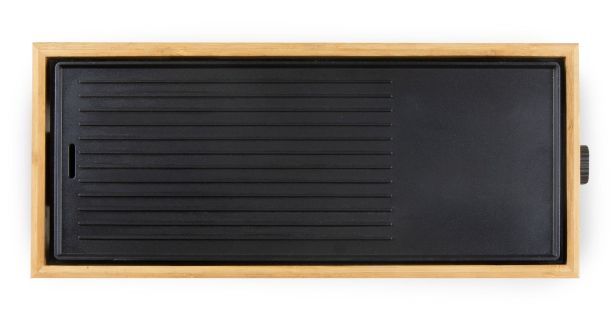 Stolní elektrický gril Plancha - Bamboo Style - DOMO DO9270G, 1 000 W, termostat, plocha 36 x 14 cm