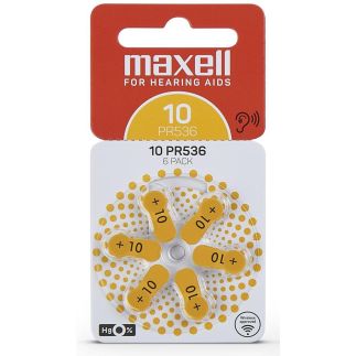 AZ10/PR536 ZINK AIR 6PK MAXELL