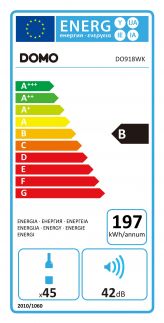 Domácí vinotéka na 45 lahví - dvouzónová - DOMO DO918WK