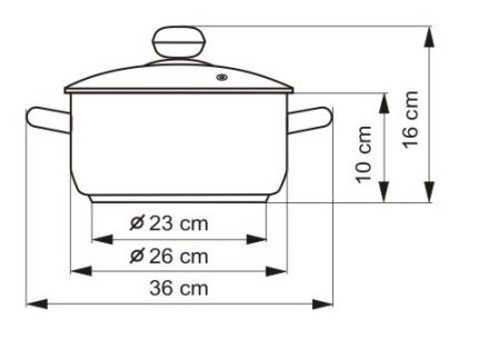 Kastrol CERAMMAX PRO STANDARD s poklicí, průměr 26 cm, objem 4.5 l, keramický povrch černý granit