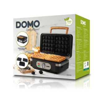 Sendvičovač - Gril - Vaflovač - 3v1 - černý - DOMO DO9278C, příkon 1 100 W, termostat, černá barva