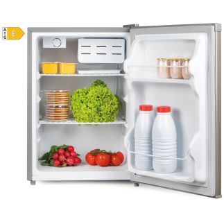 Lednice s mrazící přihrádkou - stříbrná - PRIMO PR154FR, Objem: 66 l *, Třída: E, (š x h x v): 44,5 x 51 x 63 cm