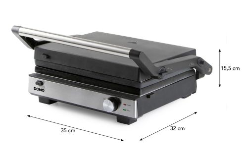 Kontaktní gril a vaflovač 2v1 - DOMO DO9287G, Keramický povrch PFAS free, Příkon: 1 800 W, Možnost otevření o 180°