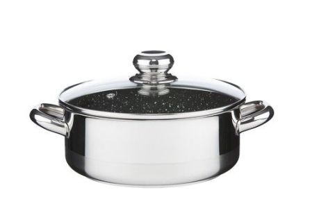 Kastrol CERAMMAX PRO STANDARD s poklicí, průměr 22 cm, objem 3.0 l, keramický povrch černý granit