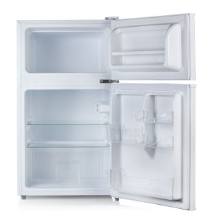 Lednice s mrazákem nahoře - bílá - Primo PR156FR, Objem chladničky: 61 l *, Objem mrazáku: 26 l *, Třída: E