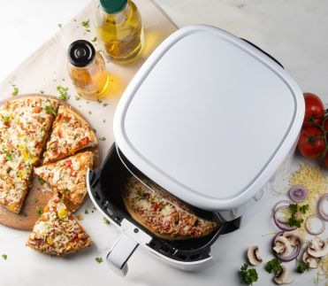Horkovzdušná fritéza 6 l - digitální - DOMO DO1136FR, 6 L, 1500 W, průhled 