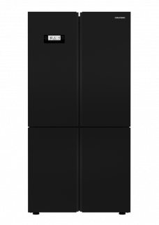 Grundig Čtyřdveřová chladnička v luxusním provedení z černého skla GQN 21225 GB