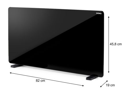Skleněný teplovzdušný konvektor s WIFI - DOMO DO7356CH, Příkon: 2 000 W, WIFI, dálkový ovladač, IP24, ECO funkce