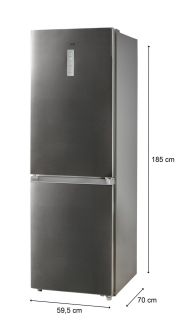Lednice kombinovaná s mrazákem dole -  DOMO DO91334C, Objem chladničky: 216 l *, Objem mrazáku: 112 l *, Třída: C