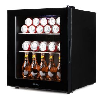 Mini chladnička nápojů - barová lednice - černá - PRIMO PR178BC, Objem 46 litrů, Třída: D, (š x h x v): 44 x 47 x 53 cm