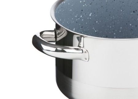 Hrnec CERAMMAX PRO STANDARD s poklicí, průměr 15 cm, objem 1.5 l, keramický povrch šedý granit
