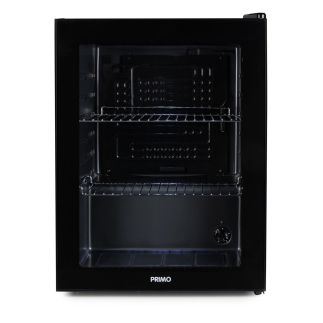 Mini chladnička nápojů - barová lednice - černá - PRIMO PR179BC, Objem 60 litrů, Třída: D, (š x h x v): 47 x 45 x 64 cm