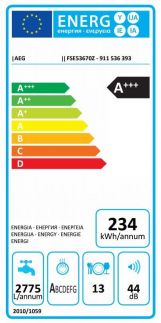 Myčka nádobí AEG Mastery FSE53670Z, vestavná