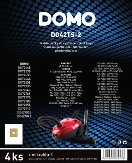 Sáčky do vysavače 4 ks - textilní, 4 l - DOMO DO42TS-2