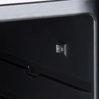 Mini chladnička nápojů - barová lednice - černá - PRIMO PR179BC, Objem 60 litrů, Třída: D, (š x h x v): 47 x 45 x 64 cm