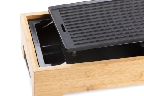 Stolní elektrický gril Plancha - Bamboo Style - DOMO DO9270G, 1 000 W, termostat, plocha 36 x 14 cm